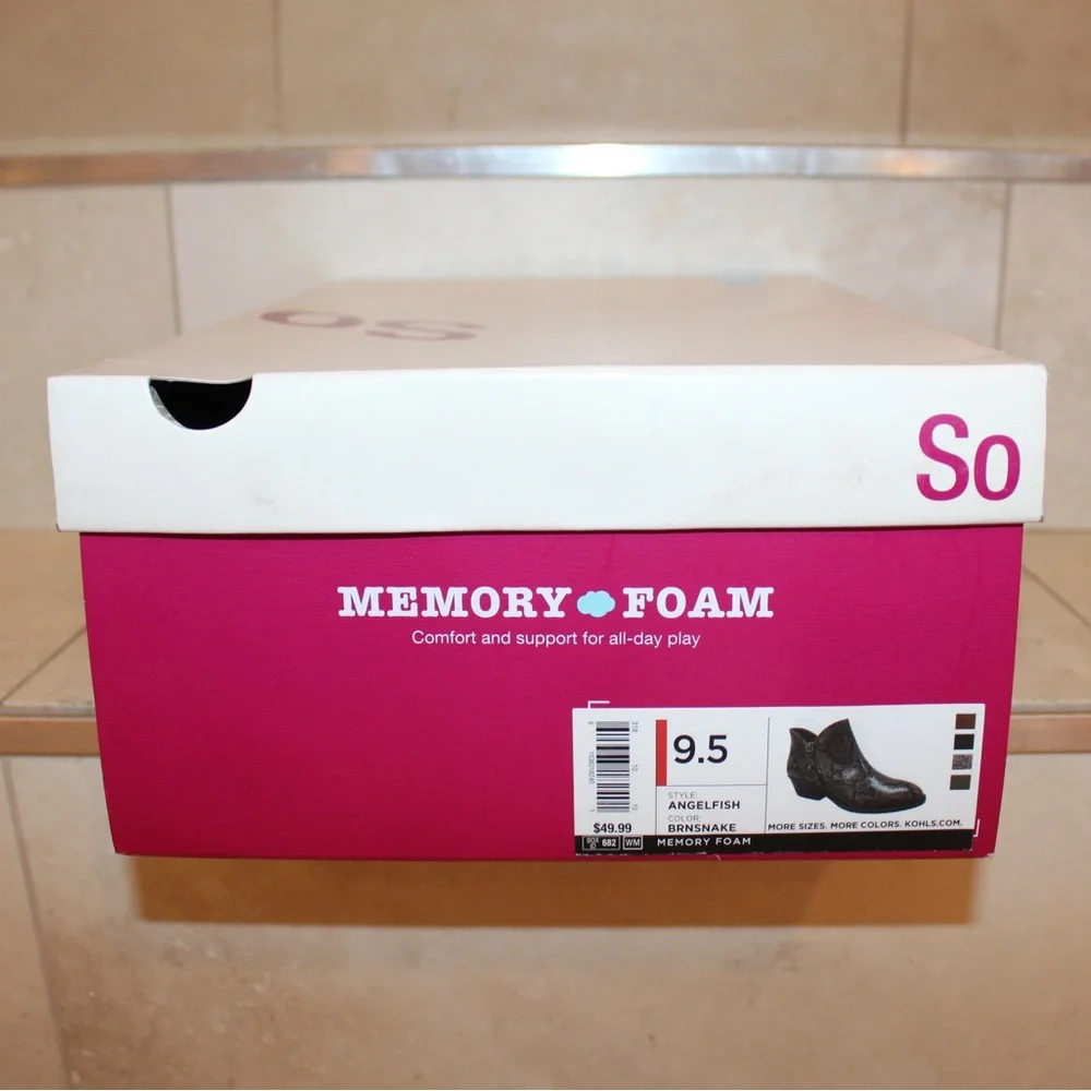 SO brown snake booties (women’s 9.5) (NWT) - Picture 11 of 12